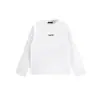 MAOQIAOYI Marca de moda urbana americana camiseta larga versátil de manga larga suelta bordada simple para hombre, top de algodón puro T26172