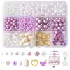 Contas Coloridas Perfuradas de Pérola Artificial Iridescente Redondas com Furo Reto de 12 Grades Transfronteiriças para Pulseira Colar DIY Acessórios de Joias