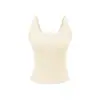 Camisola acolchada Pure Desire sin espalda con tiras cruzadas para mujer 2026 Verano Ajuste Delgado Ropa exterior Top base corto sin mangas