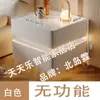 Mesita de Noche Inteligente Moderna Minimalista de Madera Maciza con Luz Luz de Dormitorio Lujo Ligero Multifuncional Carga Inalámbrica Bluetooth Mesita de Noche Inteligente