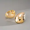 Pendientes Ovalados Metálicos Brillantes Europeos y Americanos, Pendientes Geométricos Exagerados Únicos, Accesorios para Orejas de Alto Nivel de Nicho Transfronterizos