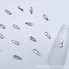 Accesorios Súper Brillantes para Uñas Paquete Mixto Rhinestones Irregulares de Fondo Plano Morado Claro Rhinestones para Uñas con Forma de Rombo Rhinestones de Cristal Aurora al por Mayor