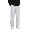 Pantalones Rectos para Hombre, Pantalones Casuales Grises, Pantalones Deportivos Modernos y Versátiles para Estudiantes, Pantalones Holgados de Pierna Ancha para Hombre