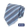 Gravata masculina casual de negócios vestuário de negócios gravata de trabalho tecido tingido em fio jacquard de poliéster fabricantes de gravatas atacado