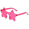 Gafas de Sol de Color Gelatina Transparente con Forma de Corazón de Amor, Corazón de Melocotón, Llama, Estrella de Cinco Puntas, Gafas de Sol de una Sola Pieza