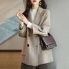 Outwear Feminino de Inverno, Primavera, Outono e Inverno, Elegante Outwear de Caxemira Lã Dupla Face, Novo Estilo 2022, Popular e Bonito
