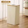 Cesto de Roupas Sujas Dobrável Qc para Casa com Aro de Bambu Impermeável Cesto de Armazenamento de Roupas para Banheiro Grande Capacidade Armazenamento de Roupas Cesto de Roupas Sujas