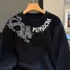 Otoño e Invierno Nuevo Sudadera Casual de Cuello Redondo Gruesa de Forro Polar para Hombre Marca de Moda Americana Sudadera de Manga Larga Versátil para Mujer