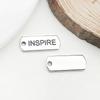 Aleación Rectangular Inspiracional Palabra Inglesa Letra Tarjeta DIY Collar Pulsera Llavero Accesorios de Joyería Colgante Pequeño
