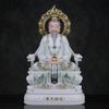 Estatua de los Tres Dioses Puros Imitación Jade Blanco Estatua Ancestral de los Tres Dioses Puros Taoístas Adorno