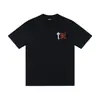 Camiseta Base de Manga Corta Holgada con Estampado de Personajes Japoneses Trapstar a Largo Plazo para Hombres y Mujeres Parejas Casual Cuello Redondo