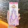 Cadena Creativa Nueva de Cereza de Cristal con Cuentas para Teléfono Móvil Llavero Moda Tendencia Femenina Colgante de Bolso Accesorios para Funda de Teléfono Móvil