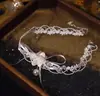 Cadena para Clavícula con Borla Floral Estilo Bosque y Hada, Collar Nupcial Dulce y Elegante, Conjunto de Estilismo de Vestido de Novia de Alta Gama