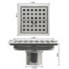 Nuevo desagüe de piso de rejilla T551 10*10 desagüe de piso de rejilla 11*11 drenaje de baño baño 15*15 desagüe de piso de rejilla