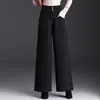 Calças jeans largas e modeladoras com efeito de caimento, calças de cintura alta em A com perna larga para mulheres, coleção outono e inverno 2026, calças retas versáteis de corte justo