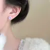 Aretes de Aguja de Plata con Flor Rosa Rosa de California para Mujer 2025 Nuevo Estilo Aretes Elegantes Diseño Nicho de Lujo Ligero