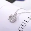 Colar de Zircônia Flor para Mulheres, Design de Nicho, Corrente de Clavícula de Luxo Leve, Estilo de Ponta, Versátil, Estilo Ins