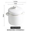 Olla de Cerámica de Doble Capa para Estofado Borde Dorado Hotel con Tapa Dobles Tapas Dobles Asas Tazón para Estofado de Nido de Pájaro Olla Interior Taza para Huevo al Vapor Olla para Estofado Tazón Pequeño para Sopa