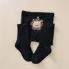 Meia-calça Infantil Outono e Inverno Novo Estilo Fina de Lã Desenho Animado Grande Pp Meias de Lã para Meninas Leggings Quentes