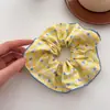 Tela Amor Cuadros Niña Anillo para el Cabello Intestino Grueso Sentido de Alta Gama Cuerda para el Cabello Bola Dulce Cuerda para el Cabello Cola de Durazno Accesorios para el Cabello