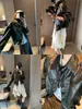 Moqie Vento de Outono Conhece a Intenção Couro PU Retrô Temperamento Casual Bainha com Cordão Jaqueta de Couro Roupa Exterior Petite MQ1900