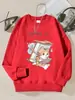 Un Gato Que Nunca Olvida Su Trabajo Está Impreso en una Sudadera de Otoño Streetwear para Mujer con Cuello Redondo