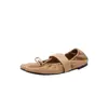 Zapatos Mary Jane de piel de oveja de primera capa para mujer, zapatos planos cómodos, cuero genuino por dentro y por fuera, punta redonda, lazo, zapatos de tacón bajo, talla de mujer 40