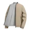 Jaqueta Casual de Negócios Masculina NN Estilo Novo Roupa de Pai para Homens de Meia-Idade e Idosos Casaco com Gola Alta para Primavera e Outono
