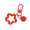Estrella de Cinco Puntas Calada en Acrílico Hebilla de Puerta Colorida Llavero Colgante Fresco Pequeño Accesorios para Bolsos DIY Pequeños Regalos