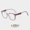 2025 Nuevo Marco Cuadrado en T Versátil Anti-Luz Azul Espejo Plano Ultraligero Estudiante Femenina Trendy Moda Gafas Sencillas 8444