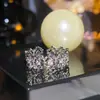 Anillo Irregular de Seda Tallada Hecho a Mano con Encaje Versa, Anillo Diario Vintage con Alambre de Oro de 18 Quilates Cepillado