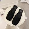 Pantuflas Baotou para Mujer 2026 Verano Nueva Moda Sandalias Perezosas Antideslizantes Simples de Malla Hueca Transpirable Zapatos de Mujer