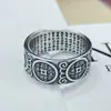 Anillo de Plata de Ley 99 para Hombre Anillo de Apertura de Pie Plata Tesoro Anillo Agresivo Moderno Vintage Anillo para Dedo Índice Único Regalo