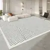 Tapete de chão sofisticado em estilo creme para sofá, ideal para janelas salientes, tapete nórdico para cabeceira de cama, manta leve e luxuosa para mesa de centro, tapete para sala de estar.