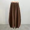 Pantalones Sueltos de Algodón Lino Retro Artístico Primavera Otoño Nuevo Estilo Algodón Pantalones Zanahoria Cintura Elástica Verano Pantalones Harem Yi Mujer