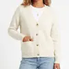Cárdigan de Punto para Mujer Amazon Fashion, Abrigo Suéter Corto de Color Sólido con Botones, Suéter Versátil de Corte Ajustado para Otoño e Invierno