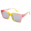Gafas de Sol Personalizadas con Combinación de Colores Frescos Europeos y Americanos Gafas de Moda para Fotografía Callejera y Viajes Gafas de Sol Anti-UV 206 Tb141