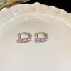 2026 Nuevos Aretes Simples tipo Ear Cuff Celebridad de Internet Estilo Coreano Aretes de Aro Lisos Cuidado del Agujero del Oído Temperamento Aretes de Botón Lujo Ligero Hacer que la Cara Parezca Más Pequeña