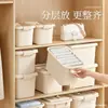 Caja Grande de Plástico para Guardar Ropa Hogareña para Organizador de Almacenamiento de Ropa con Tapa Caja de Almacenamiento a Prueba de Polvo para Armario