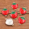 Varios Accesorios de Joyería DIY de Aleación Encanto de Esmalte Dorado Kc Serie de Frutas Plátano Pera Fresa Sandía Conectores