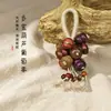 Sándalo Madera Maciza Talla Fruta de la Gran Cosecha Calabaza de los Múltiples Tesoros Llavero Tejido Colgante Decoración de Bolsa Fábrica de Origen