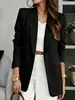 Nuevo blazer de un botón simple para mujer, estilo transfronterizo europeo y americano, chaqueta de traje casual versátil de corte holgado