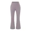 Calça pantalona de cintura alta para esportes de yoga, calça cropped, novo estilo verão 2026, leggings casuais elásticos justos de cor sólida para mulheres