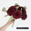 Ramo de Peluche Girasol Simulado Transfronterizo Decoración Floral Falsa para Mesa de Comedor Girasol de Doble Pétalo Venta al por Mayor