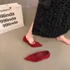 Sapatos Femininos de Solado Macio Estilo Francês com Estampa de Leopardo, Coleção Primavera/Outono 2025 Planos Retrô Bico Fino Pretos para o Dia a Dia