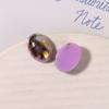Parche ovalado estilo japonés chapado en color resina granular media pastilla DIY aretes tocado accesorios para el cabello funda de teléfono material venta al por mayor