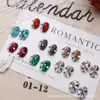 K9 Transparente Sin Base Brillante 8*12 Huevo de Paloma Bola de Diamante Apilable Acabado de Pedrería Decoraciones de Uñas Portátiles de Lujo Ligero