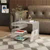 Mesa de cabeceira pequena minimalista para casa, mesa lateral de ferro, mesa quadrada pequena criativa moderna nórdica para sala de estar de sofá, varanda