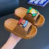 Minecraft EVA Verano Nuevo Lindo Dibujos Animados Niños Niñas Ropa para Exteriores Resistente al Desgaste Transpirable Hogar Antideslizante Pantuflas