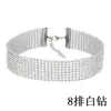 Choker AliExpress Colar de Pescoço Distintivo para Boate Elemento Curto na Clavícula Corrente de Pescoço Acrílica com Diamante Multicamada